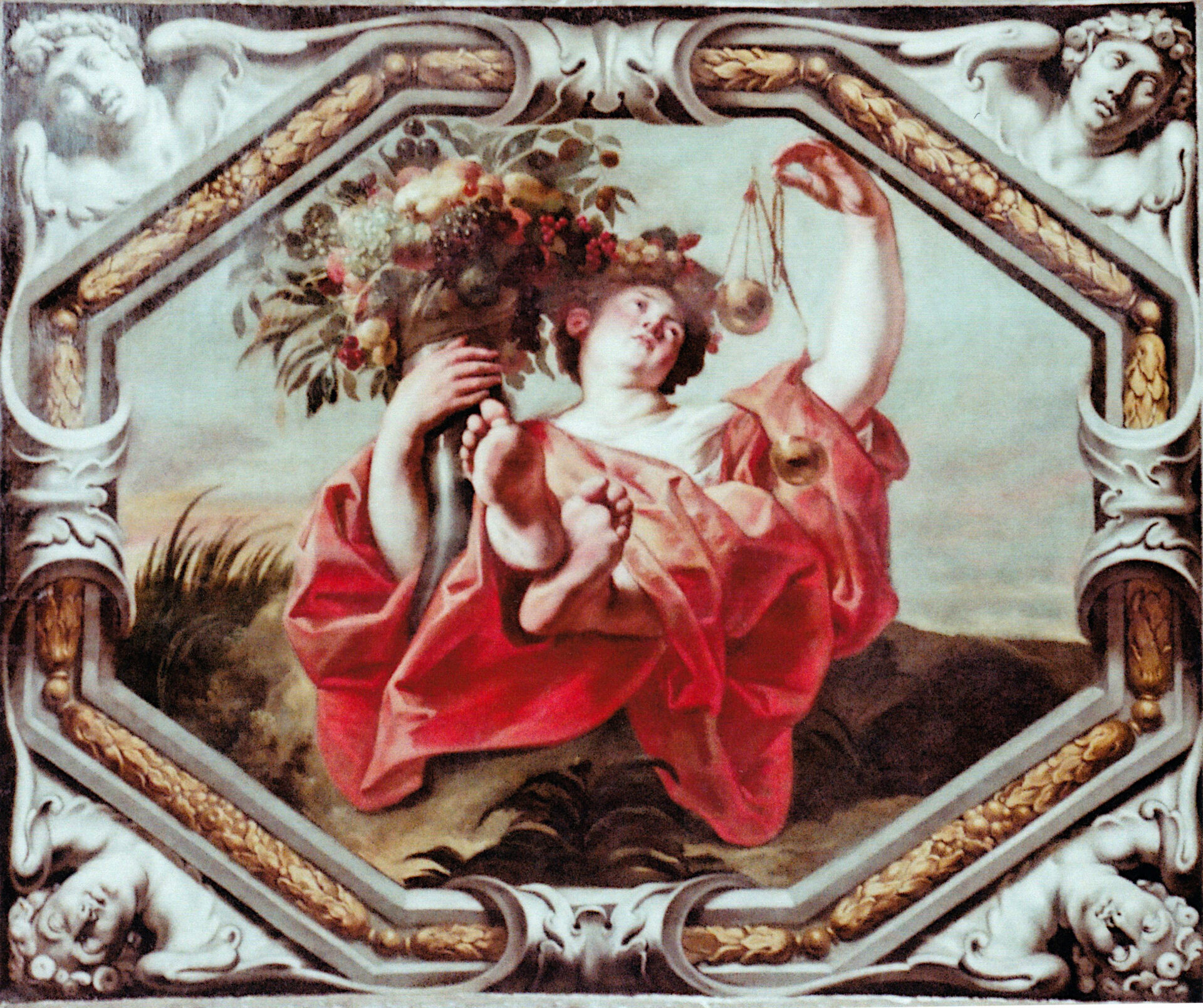 Claire Brochu Restauration De Peintures Marseille 1.Jordaens Senat La Balance Apres Restauration