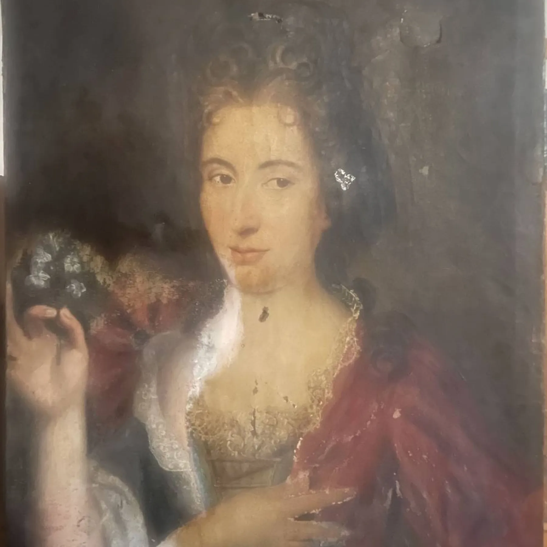 Claire Brochu Restauration De Peintures Marseille Portrait De Femme XVIII Huile Sur Toile 3