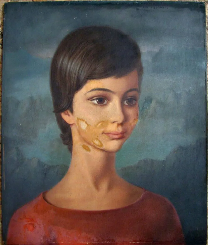 Claire Brochu Restauration De Peintures Marseille Ram Rischmann. Avant Restauration Gouache Sur Carton 1